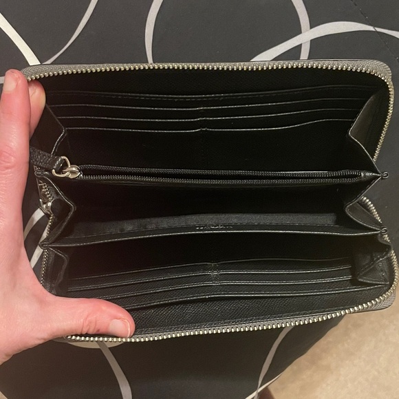 Coach Metallic Silver Women's Wallet - Picture 2 of 2